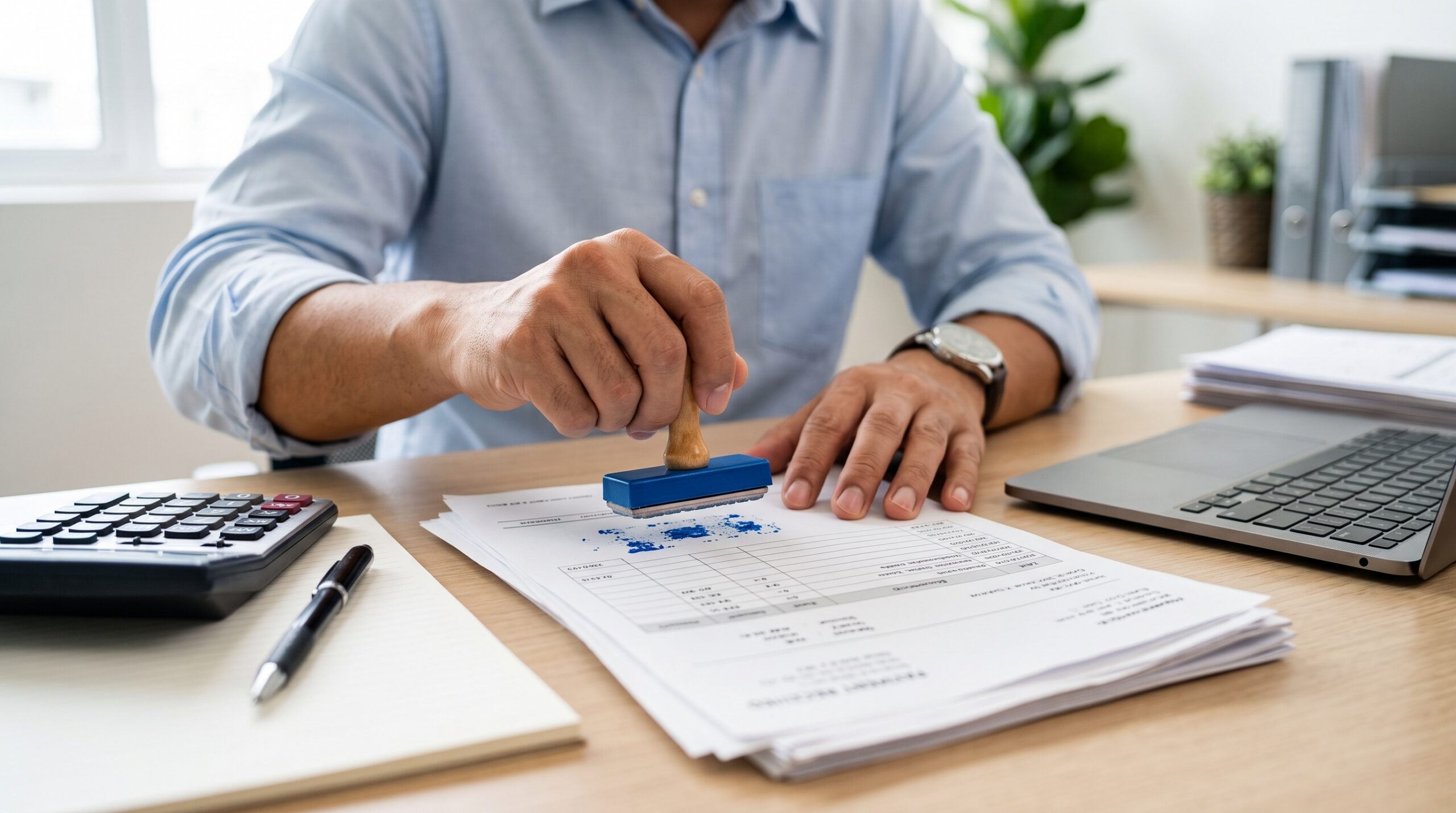 Finance professional reviewing invoices in an AP automation system connected to an ERP